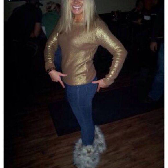 Steve Madden Faux Fur Boot Covers Cuffs Creme and Beige w/ tags retail $42 - Picture 4 of 4